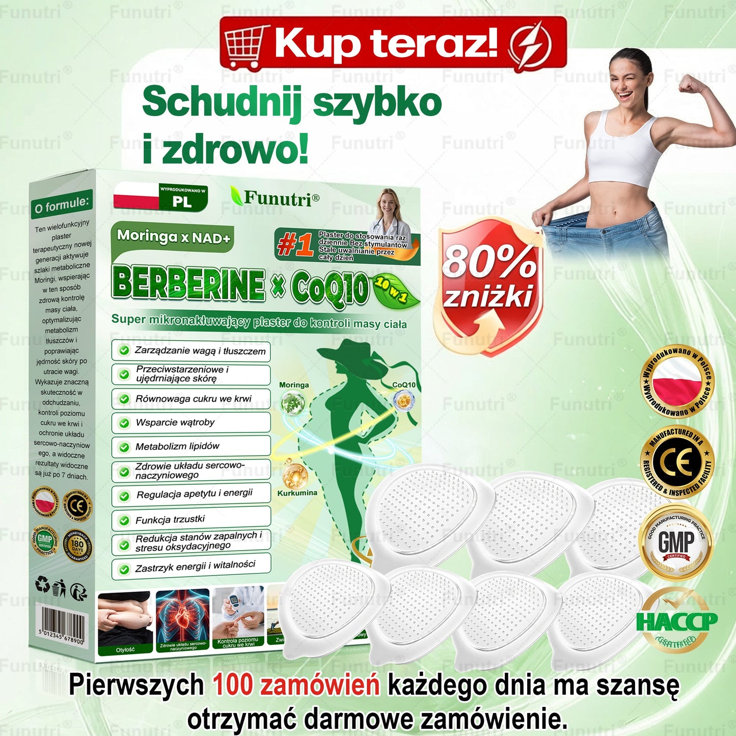 Oficjalny Sklep 👩‍⚕️👩‍⚕️Funutri® 10 w 1 metaboliczny wyszczuplający plaster z nanomikroigłami  (Tylo raz dziennie – widoczne zmiany już w 7 dni)Wsparcie przy otyłości, cukrzycy, bezdechu sennym, problemach ze stawami i nie tylko👩‍⚕️