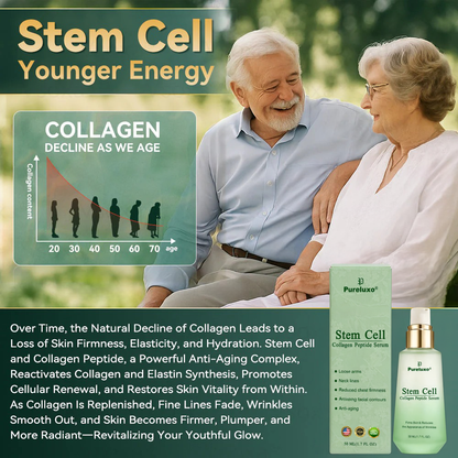 （Oficjalnie certyfikowane i wyłącznie autoryzowane）☘️ Pureluxo® Serum z komórkami macierzystymi i peptydami kolagenu 🪄 （Ujędrnia skórę i redukuje widoczność zmarszczek）☘️