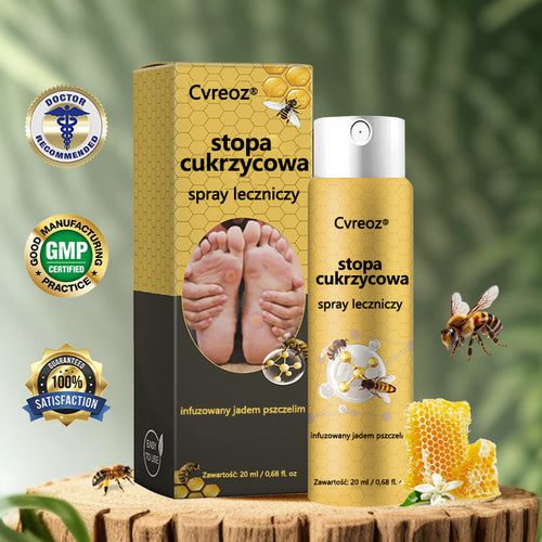 Cvreoz® Leczniczy spray do stóp cukrzycowych- zawiera jad pszczeli, który przyspiesza gojenie i zapobiega infekcjom!🌿