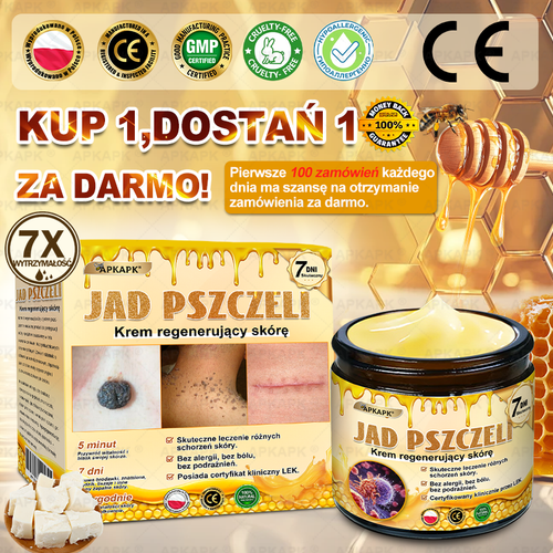 Polecane przez USK w Białymstoku · Wyprodukowano w Polsce✨✨ 𝖠𝖯𝖪𝖠𝖯𝖪® krem regenerujący skórę z jadem pszczelim✨✨
