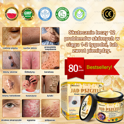 Polecane przez USK w Białymstoku · Wyprodukowano w Polsce✨✨ 𝖠𝖯𝖪𝖠𝖯𝖪® krem regenerujący skórę z jadem pszczelim✨✨